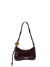 Borsa a spalla con perla Bisou Perle bordeaux scuro