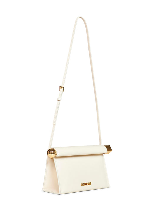 Pochette con tracolla Rond Carré avorio chiaro