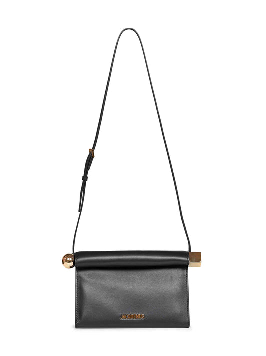 Pochette con tracolla Rond Carré nera