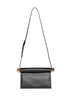 Black Rond Carré clutch with shoulder strap