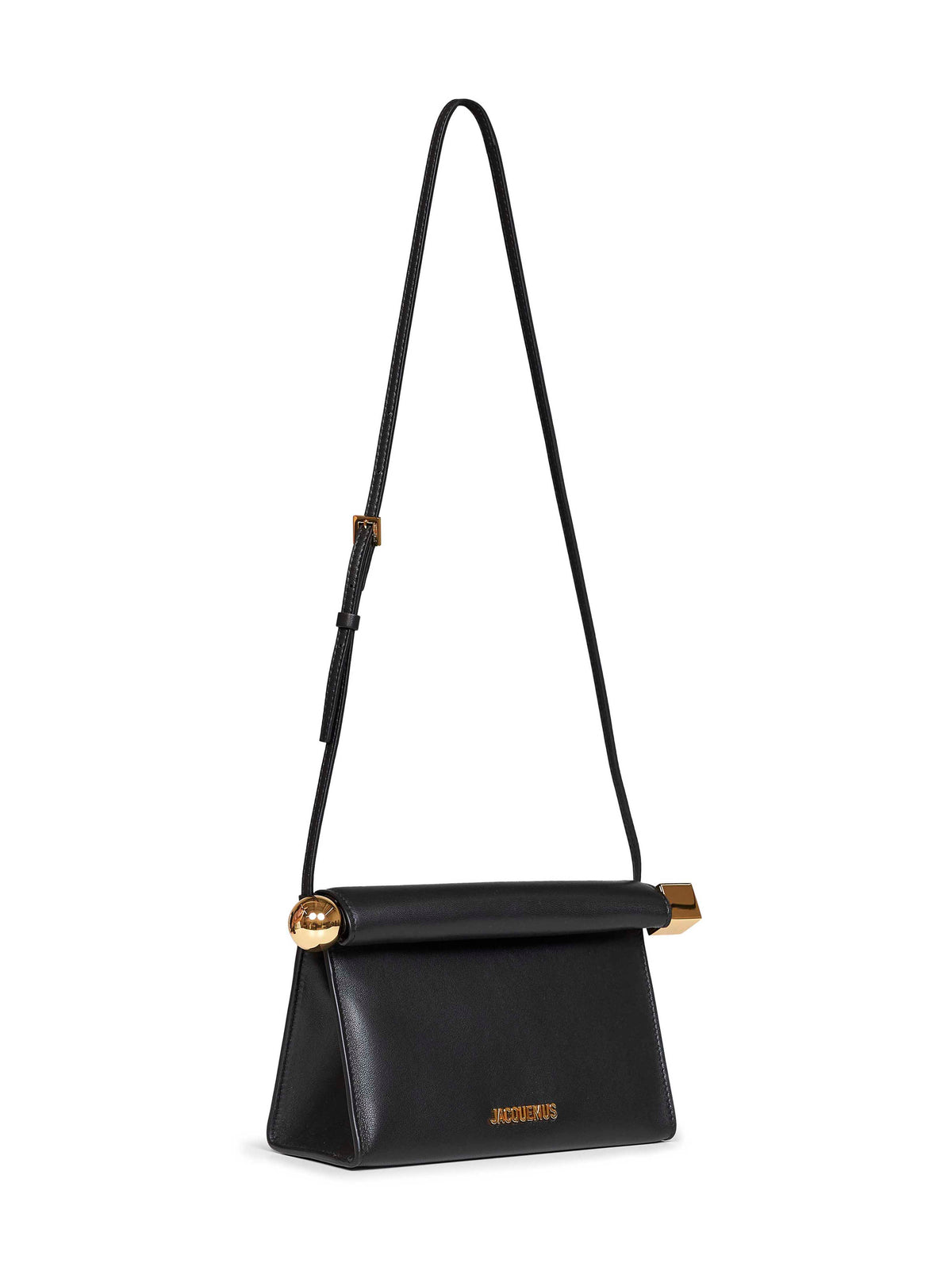 Black Rond Carré clutch with shoulder strap