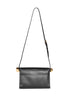Black Rond Carré clutch with shoulder strap