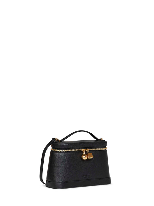 Borsa a mano con tracolla Vanity piccola nera