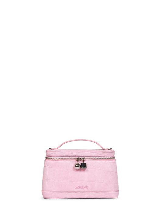 Borsa a mano con tracolla Vanity piccola rosa chiaro