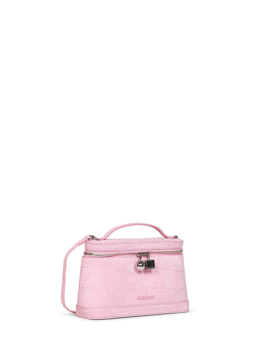 Borsa a mano con tracolla Vanity piccola rosa chiaro