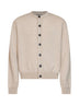 Light beige merino wool knit The Moulin logo cardigan