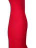 Red compact jersey The Palmier midi dress