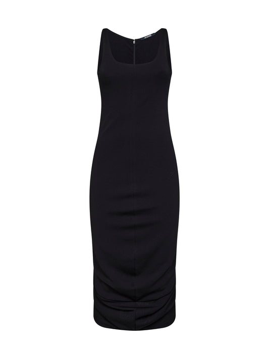 Abito midi effetto drappeggiato Regata nero