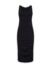 Black The Regata draped-effect midi dress