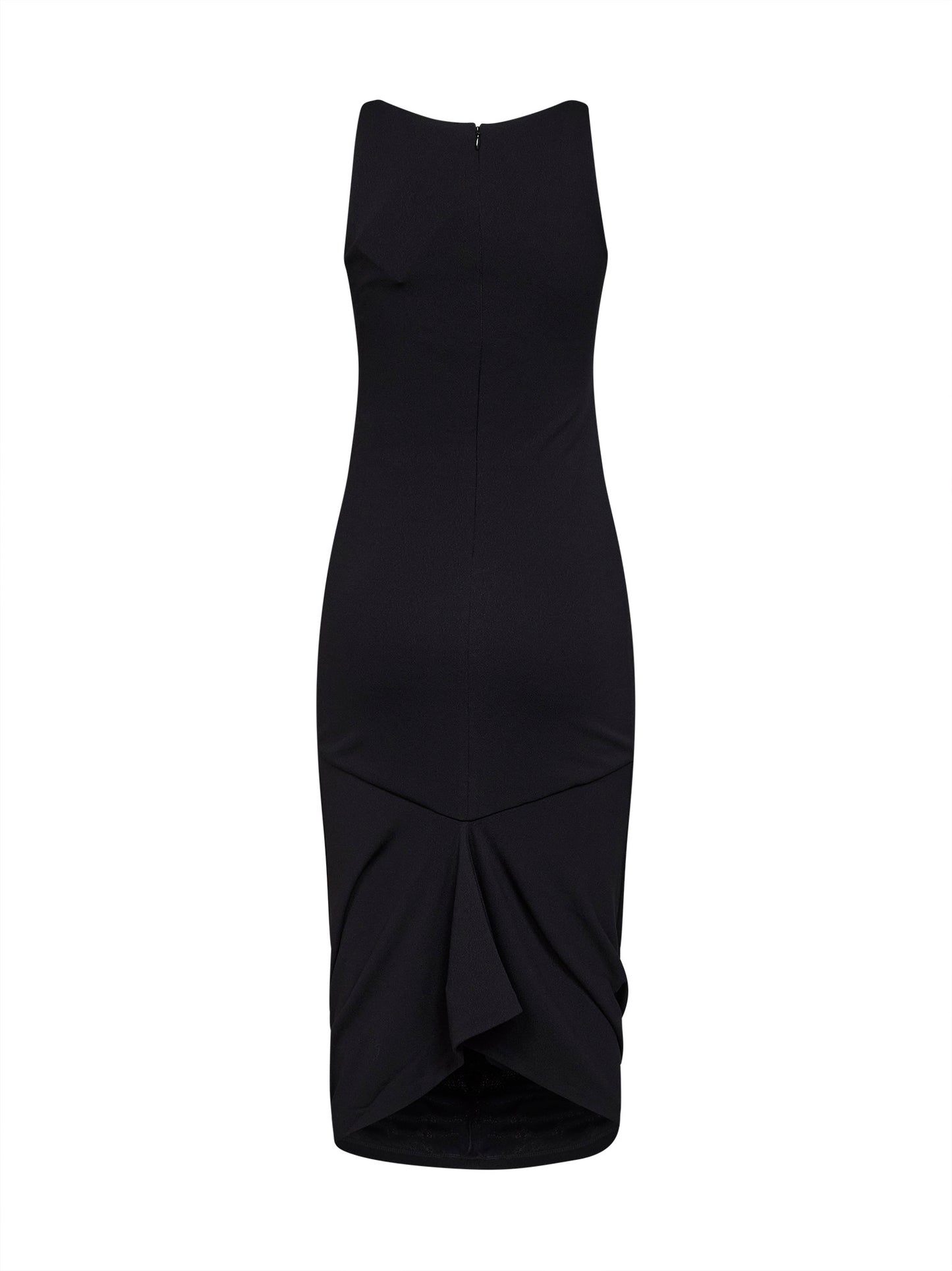 Black The Regata draped-effect midi dress
