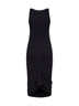 Black The Regata draped-effect midi dress