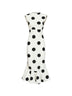 Black and white polka-dot compact jersey The Palmier midi dress
