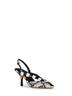 Sandali slingback Poisson nero e bianco