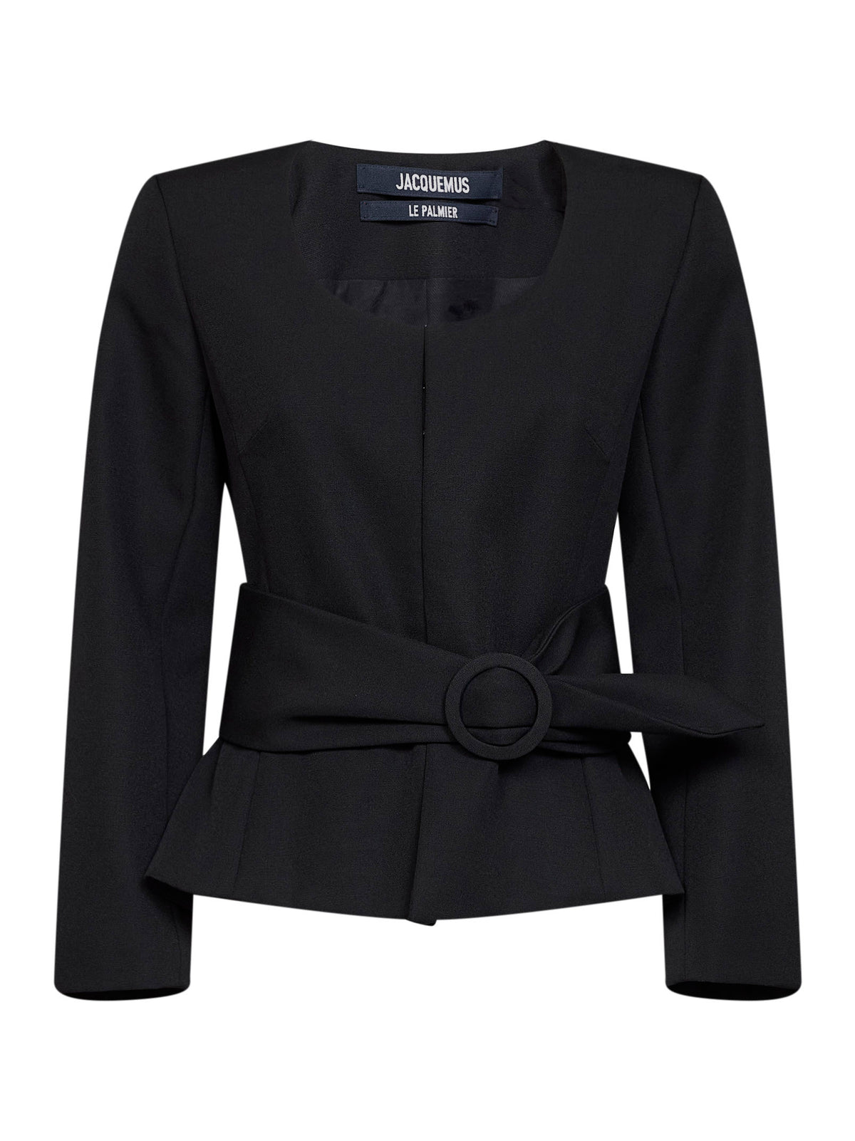 Black wool The Miami fitted belted jacket
