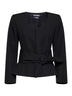 Black wool The Miami fitted belted jacket