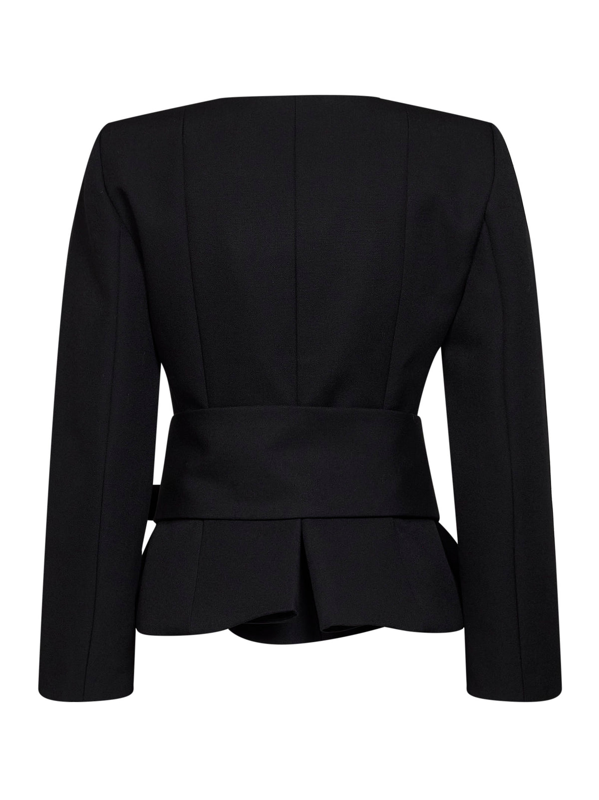 Black wool The Miami fitted belted jacket