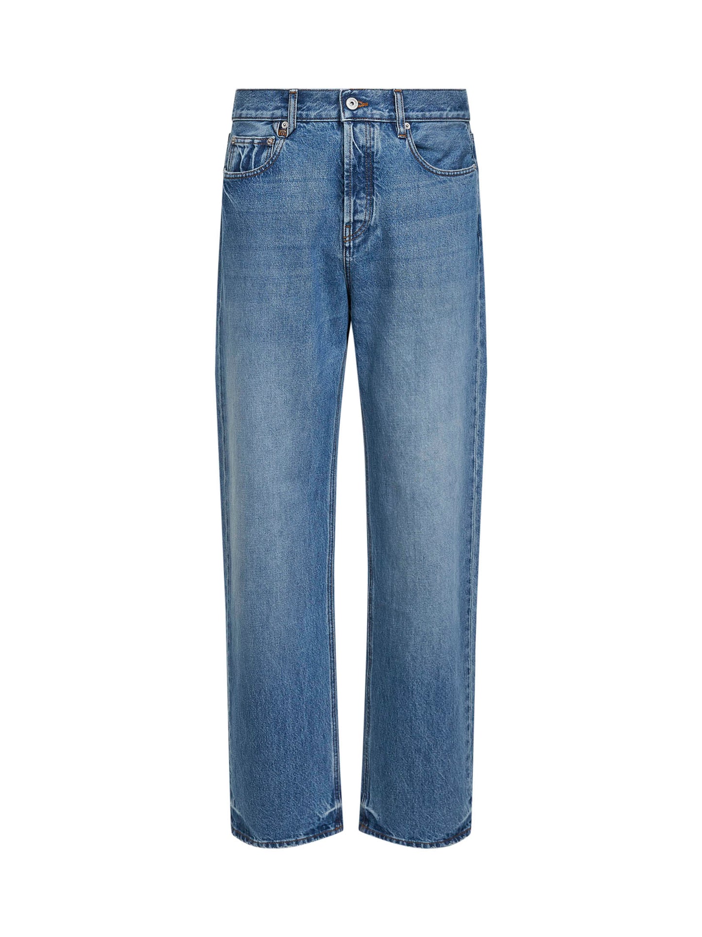 Jeans dritti in denim de-Nîmes blu