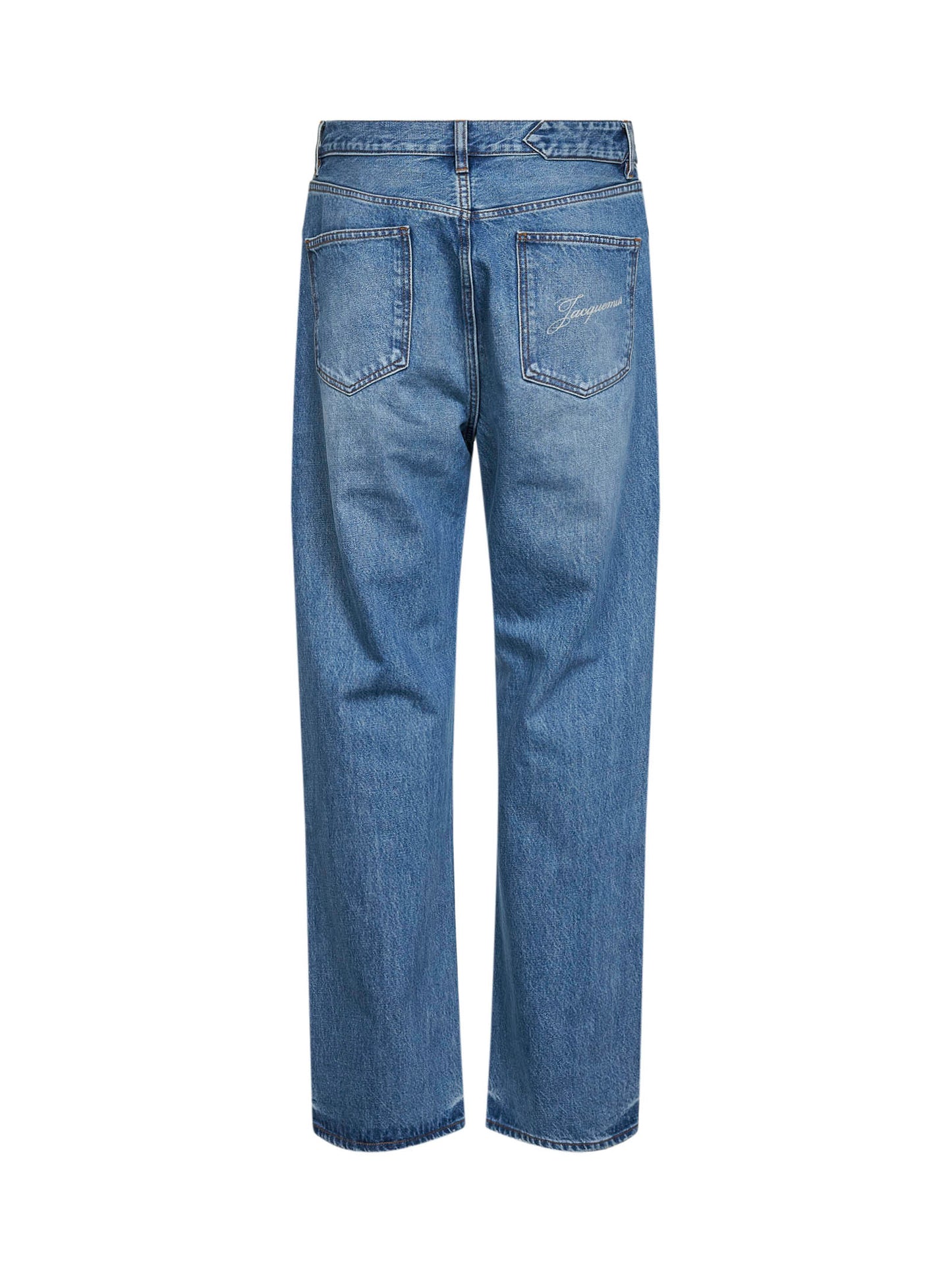 Jeans dritti in denim de-Nîmes blu