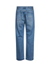 Jeans dritti in denim de-Nîmes blu