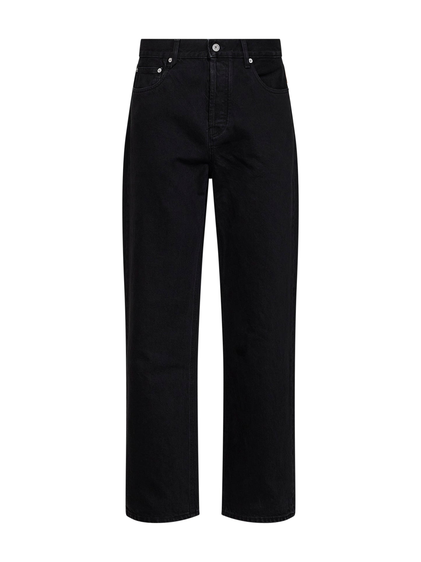 Black The straight de-Nîmes washed denim jeans