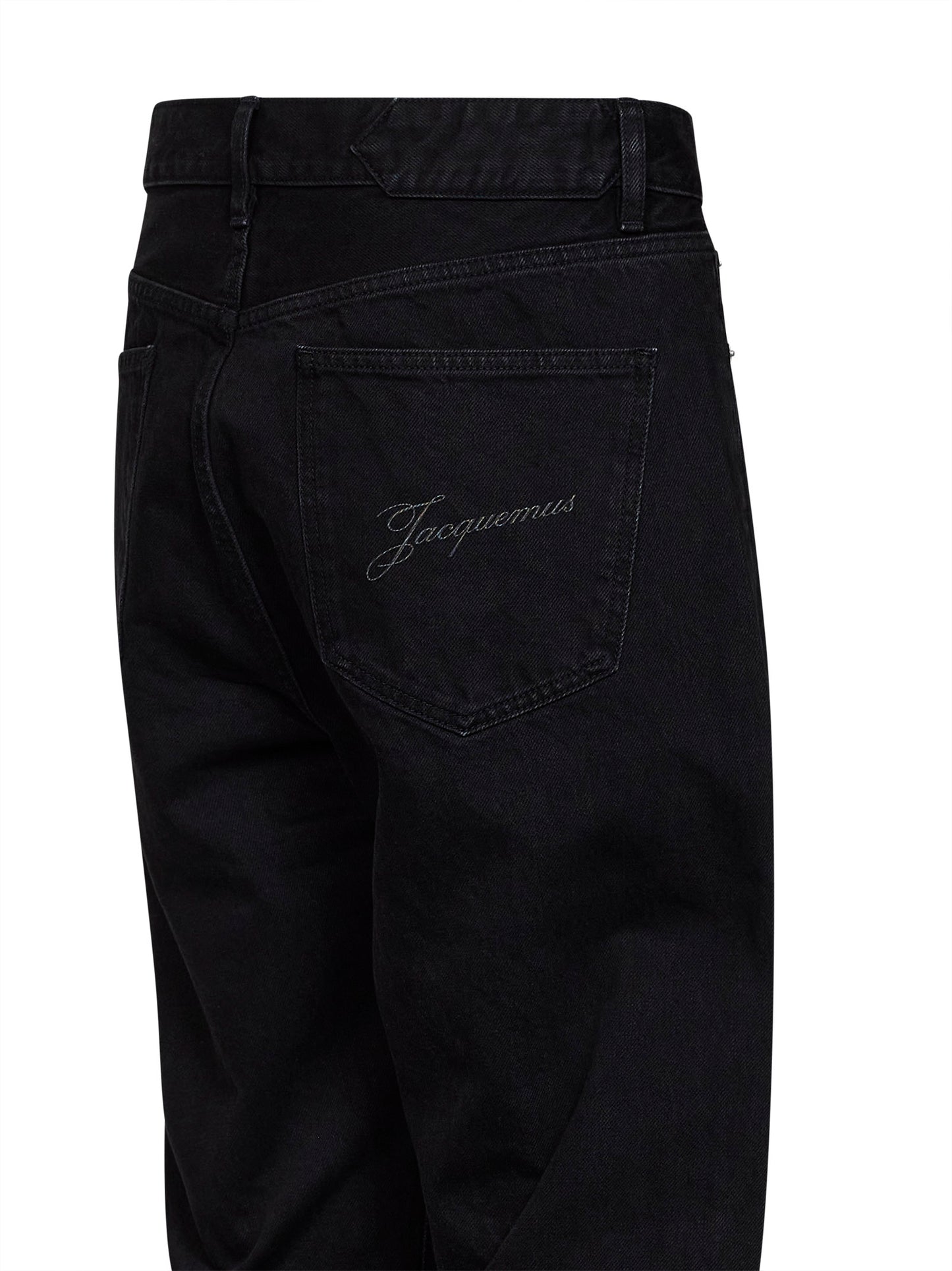 Black The straight de-Nîmes washed denim jeans