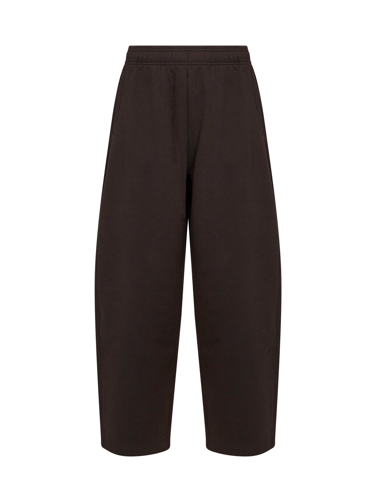 Dark brown mélange fleece The Corso joggers