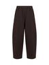 Dark brown mélange fleece The Corso joggers