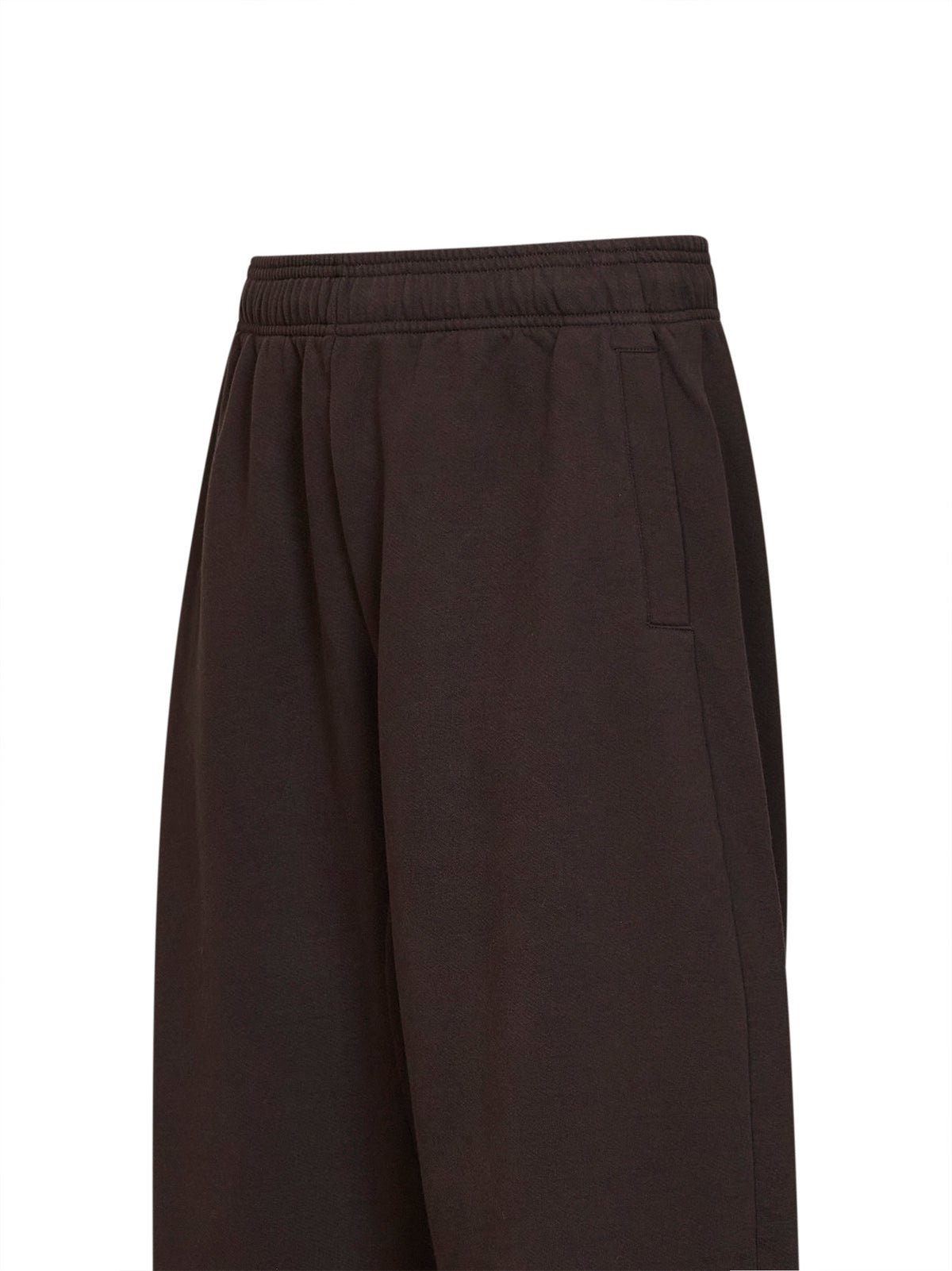 Dark brown mélange fleece The Corso joggers