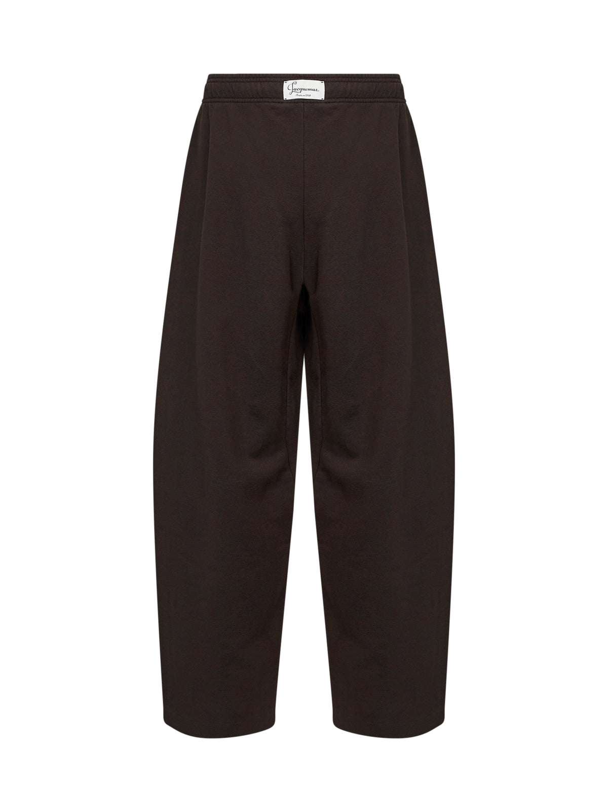 Dark brown mélange fleece The Corso joggers