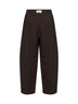 Dark brown mélange fleece The Corso joggers