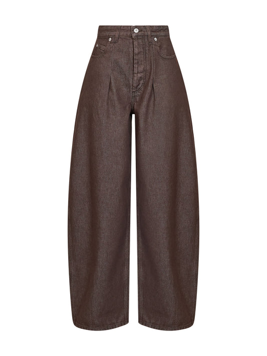 Brown The Ovalo de-Nîmes denim curved jeans