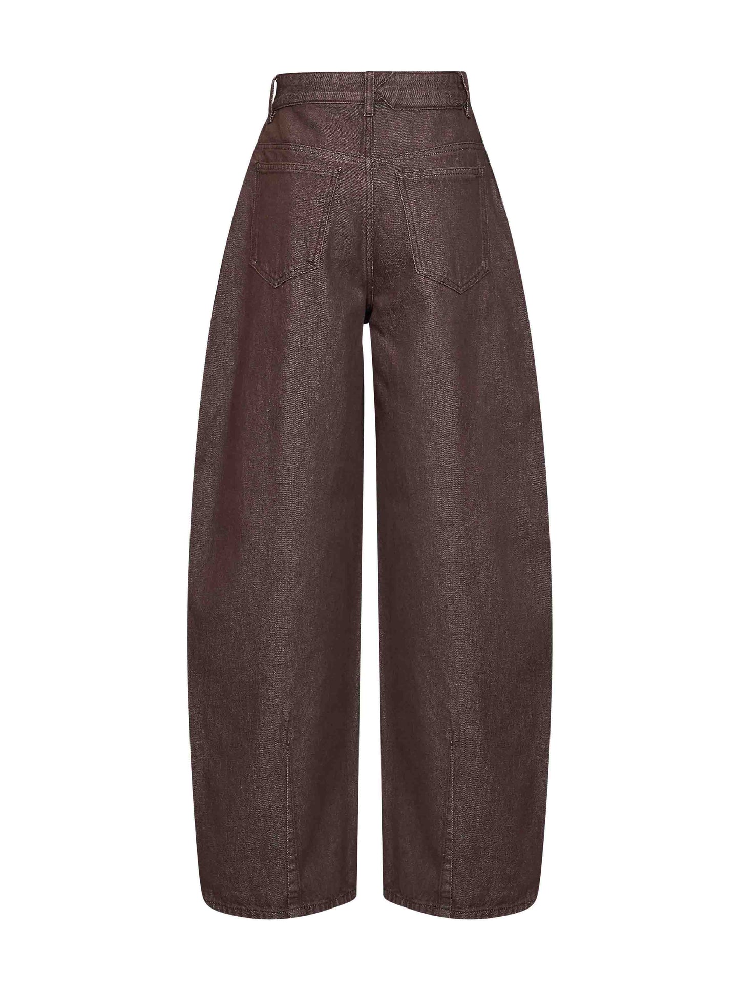 Jeans curvi in denim de-Nîmes Ovalo marrone