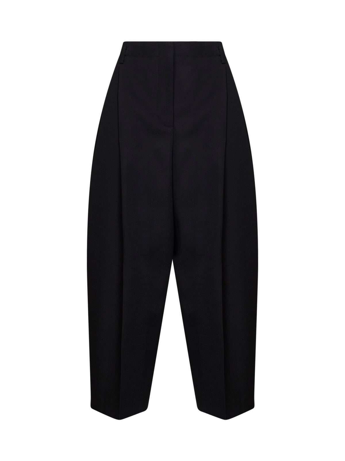 Black lightweight wool Miami very high-waisted culottes