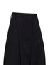 Black lightweight wool Miami very high-waisted culottes