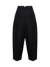 Black lightweight wool Miami very high-waisted culottes