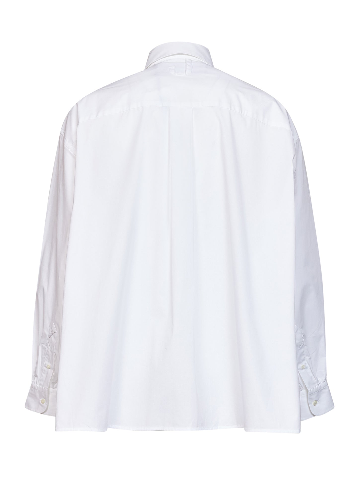 White stretch cotton poplin The Poisson shirt