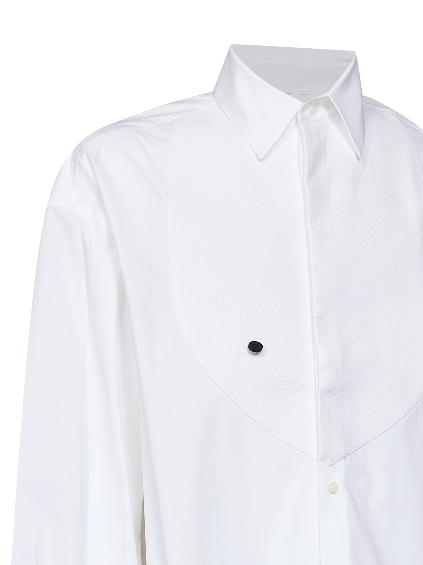 White stretch cotton poplin The Poisson shirt