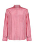 Camicia dritta Tailleur in misto seta rosa