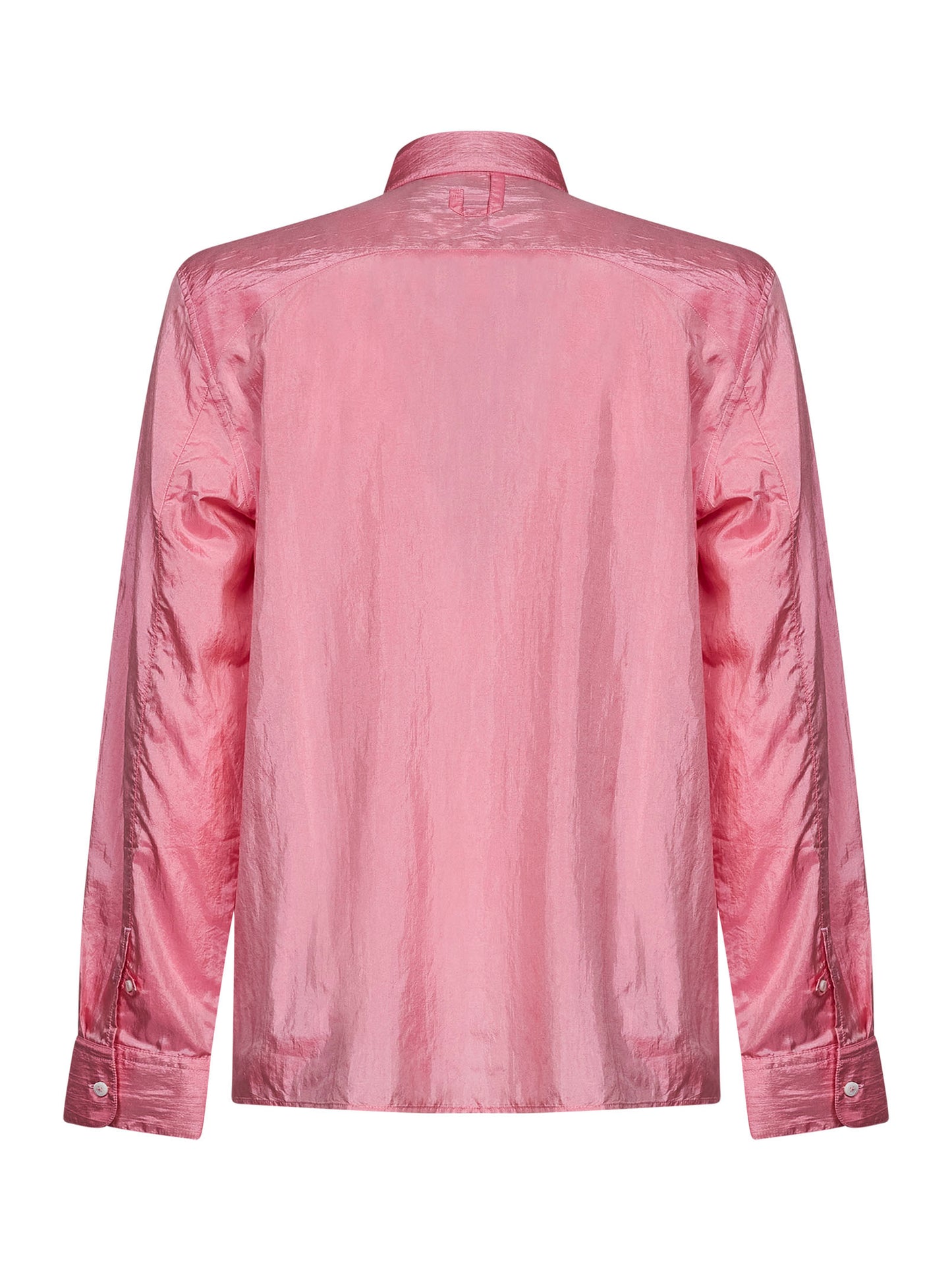 Camicia dritta Tailleur in misto seta rosa