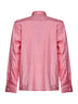 Camicia dritta Tailleur in misto seta rosa