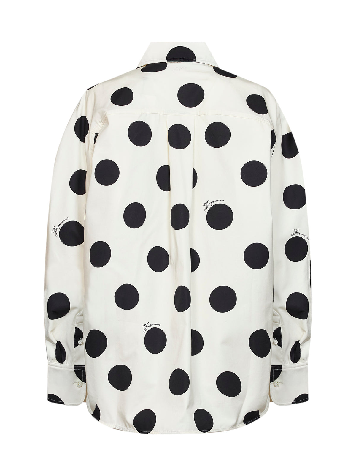 White polka-dot cotton poplin The Citta classic shirt