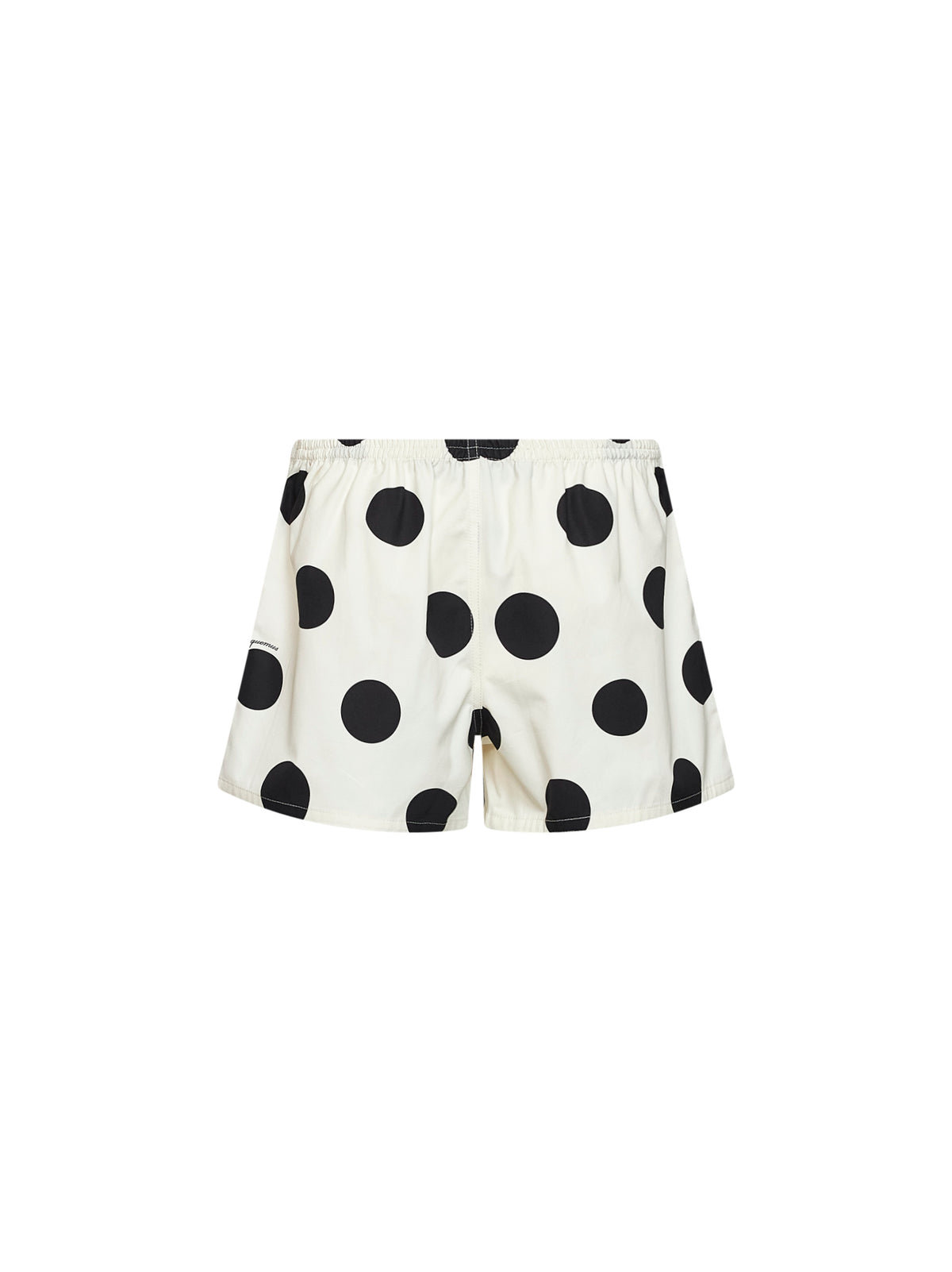 Shorts fluidi Amelo in popeline di cotone stampa a pois bianco e nero
