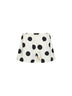 Shorts fluidi Amelo in popeline di cotone stampa a pois bianco e nero