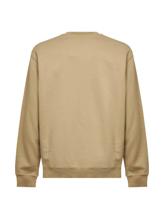 Felpa Gros Grain in pile di cotone biologico beige scuro