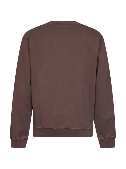 Brown organic cotton fleece The Gros Grain sweatshirt