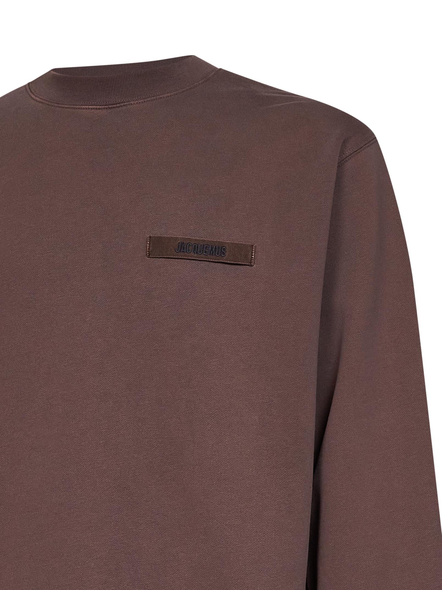 Brown organic cotton fleece The Gros Grain sweatshirt