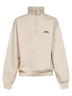 Felpa Gros Grain con collo con zip beige