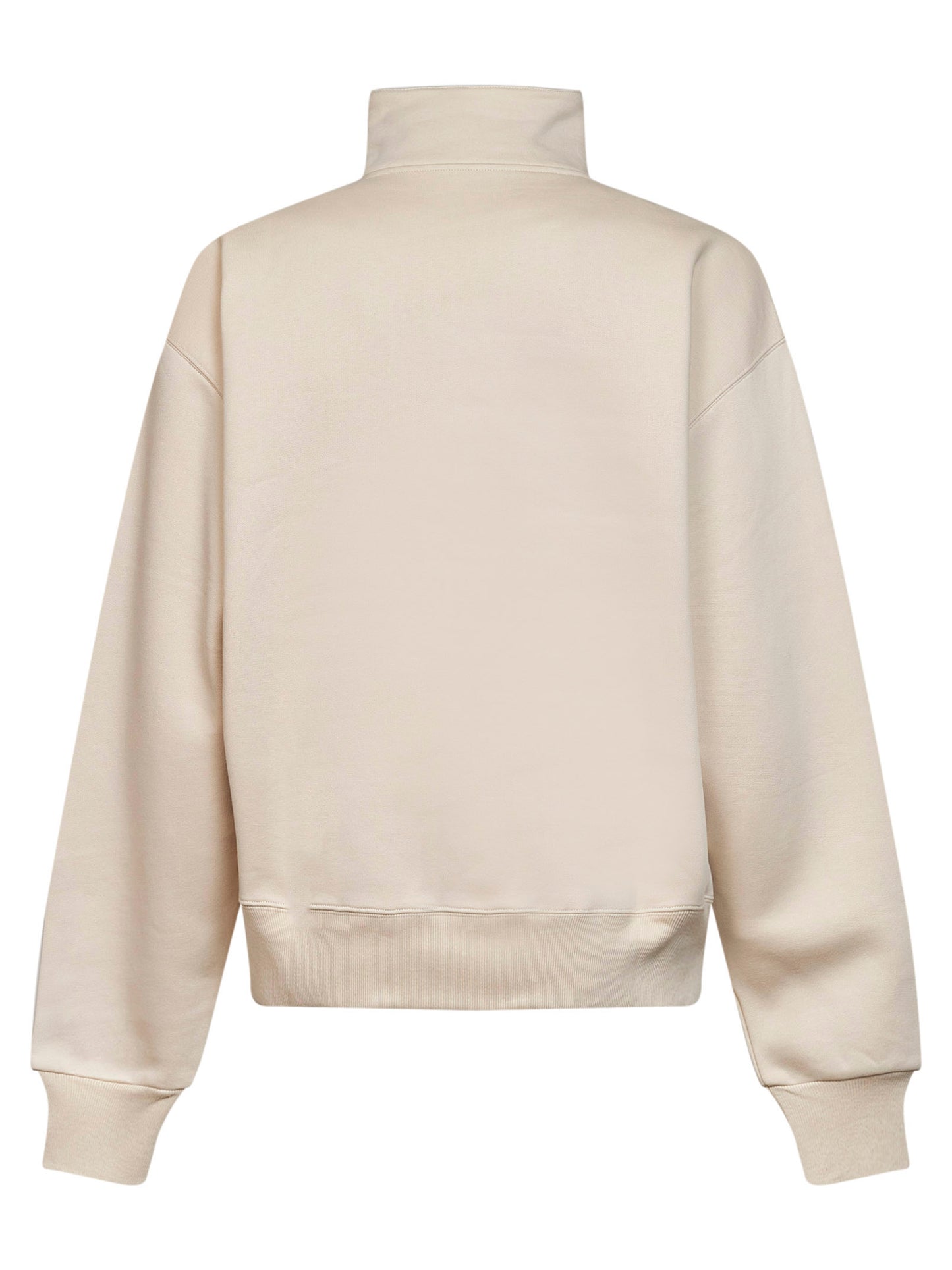 Felpa Gros Grain con collo con zip beige