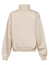 Felpa Gros Grain con collo con zip beige