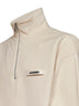 Felpa Gros Grain con collo con zip beige